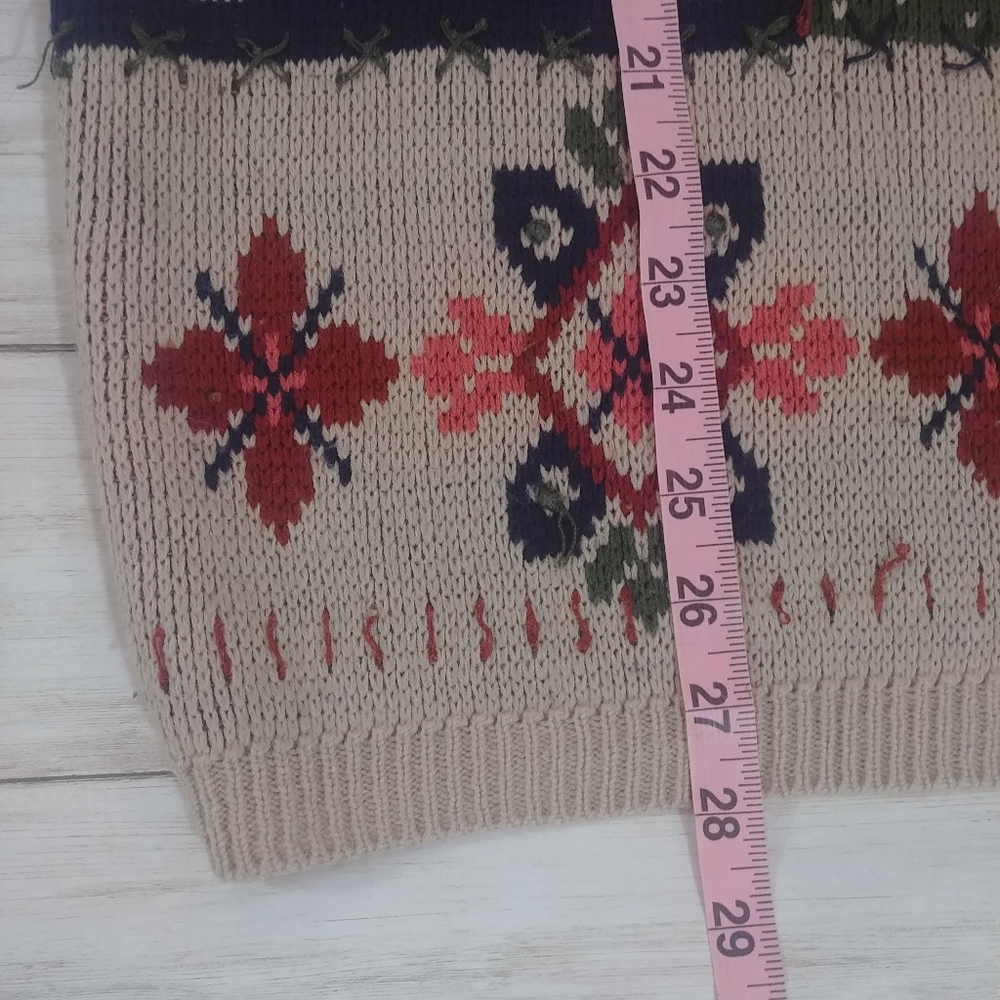 Vintage Patchwork Spring Pullover Sweater - image 4